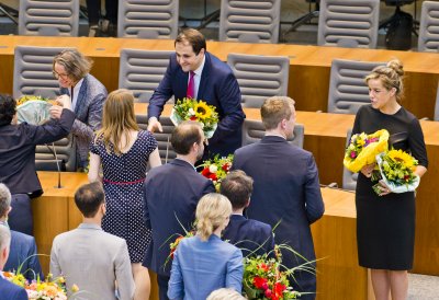 Vereidigung des neuen Landeskabinetts im Landtag Nordrhein-Westfalen