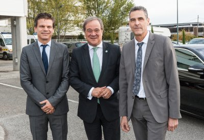 Kulturbevollmächtigter Armin Laschet nimmt am Deutsch-Französischen Ministerrat mit Bundeskanzlerin Angela Merkel und dem französischen Staatspräsidenten Emmanuel Macron in Toulouse teil