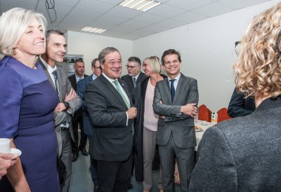 Kulturbevollmächtigter Armin Laschet nimmt am Deutsch-Französischen Ministerrat mit Bundeskanzlerin Angela Merkel und dem französischen Staatspräsidenten Emmanuel Macron in Toulouse teil