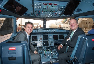 Kulturbevollmächtigter Armin Laschet nimmt am Deutsch-Französischen Ministerrat mit Bundeskanzlerin Angela Merkel und dem französischen Staatspräsidenten Emmanuel Macron in Toulouse teil