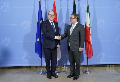 Ministerpräsident Armin Laschet empfängt Fürst Albert II. von Monaco