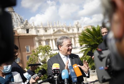 Würdigung der Verdienste Papst Johannes Paul II. zur Deutschen Einheit und Gespräch zu jüdischem Leben in Deutschland