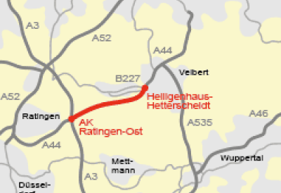 A44: Strecke Heiligenhaus – Velbert freigegeben