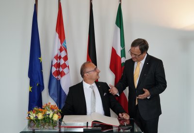 Ministerpräsident Laschet empfängt den Botschafter der Republik Kroatien, Gordan Grlić Radman