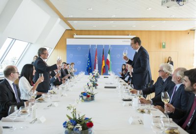 Ministerpräsident Laschet empfängt den Staatspräsidenten der Republik Serbien