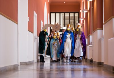 Die Sternsinger treffen im Landeshaus ein