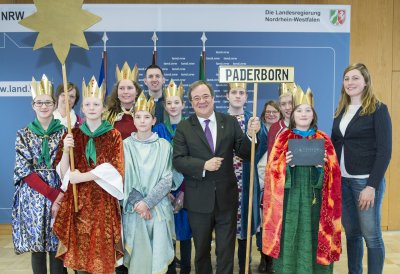 Ministerpräsident Armin Laschet empfängt die Sternsinger