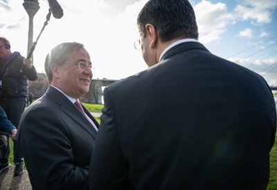 Ministerpräsident Armin Laschet empfängt den Präsidenten des Europäischen Ausschusses der Regionen Apostolos Tzitzikostas