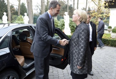 König Felipe VI. von Spanien hat Ministerpräsidentin Hannelore Kraft in Gütersloh besucht.