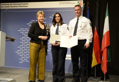 Verleihung der Rettungsmedaille des Landes Nordrhein-Westfalen