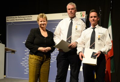 Verleihung der Rettungsmedaille des Landes Nordrhein-Westfalen