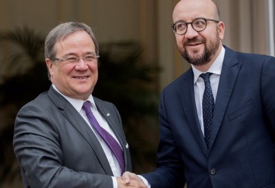 Ministerpräsident Armin Laschet trifft den Premierminister von Belgien, Charles Michel
