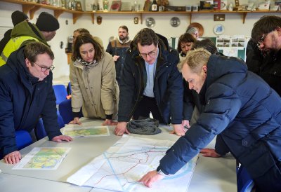 Ministerpräsident besucht gemeinsam mit Minister Krischer von Hochwasser bedrohte Gebiete 