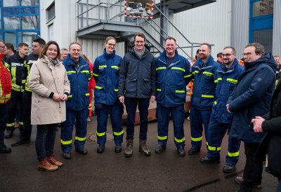 Ministerpräsident besucht gemeinsam mit Minister Krischer von Hochwasser bedrohte Gebiete 