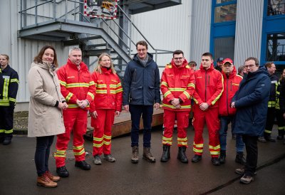 Ministerpräsident besucht gemeinsam mit Minister Krischer von Hochwasser bedrohte Gebiete 