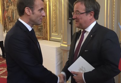 Ministerpräsident Armin Laschet trifft Emmanuel Macron zu einem Arbeitsessen