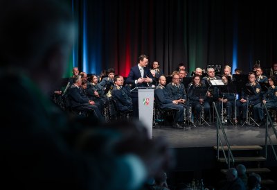 MP Wüst während seiner Rede