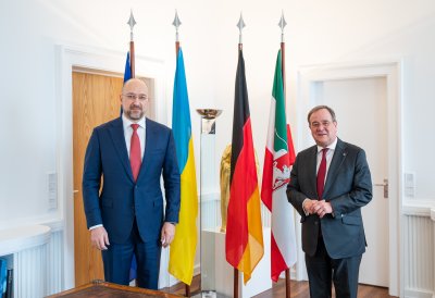 Ministerpräsident Armin Laschet empfängt den ukrainischen Ministerpräsidenten Denys Shmyhal
