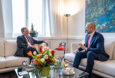 Ministerpräsident Armin Laschet empfängt den ukrainischen Ministerpräsidenten Denys Shmyhal