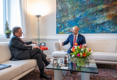 Ministerpräsident Armin Laschet empfängt den ukrainischen Ministerpräsidenten Denys Shmyhal
