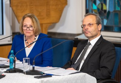 Dr. Felix Klein und Sabine Leutheusser-Schnarrenberger 