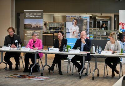 Pressegespräch Gesamtschule Stettiner Straße