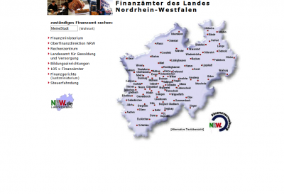 Website NRW-Finanzämter