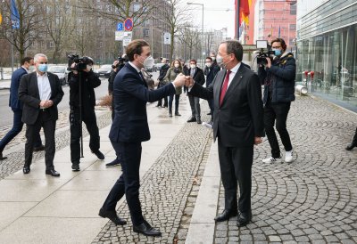 Ministerpräsident Armin Laschet empfängt den österreichischen Bundeskanzler Sebastian Kurz