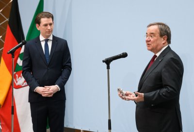 Ministerpräsident Armin Laschet empfängt den österreichischen Bundeskanzler Sebastian Kurz
