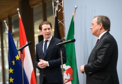 Ministerpräsident Armin Laschet empfängt den österreichischen Bundeskanzler Sebastian Kurz