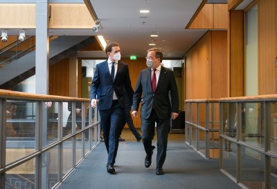 Ministerpräsident Armin Laschet empfängt den österreichischen Bundeskanzler Sebastian Kurz