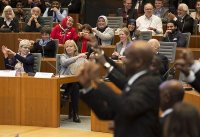 Gemeinsame Veranstaltung von Ministerpräsidentin Hannelore Kraft und Landtagspräsidentin Carina Gödecke zum Abschluss der Woche des Respekts
