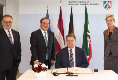 Ministerpräsident Laschet trifft den lettischen Regierungschef Kučinskis 