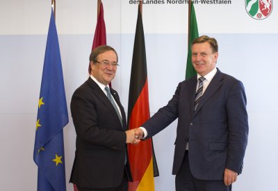 Ministerpräsident Laschet trifft den lettischen Regierungschef Kučinskis 