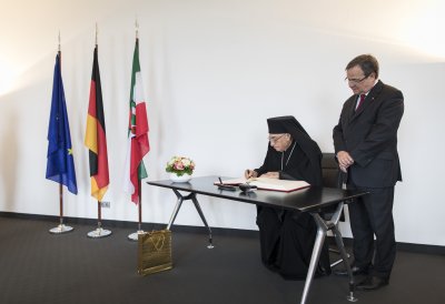 Ministerpräsident Laschet empfängt den  Patriarchen der Melkitischen Griechisch-Katholischen Kirche aus Damaskus 