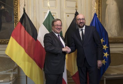 Ministerpräsident Armin Laschet trifft den Premierminister von Belgien, Charles Michel
