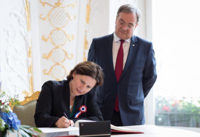 Ministerpräsident Armin Laschet trifft die französische Sportministerin Roxana Maracineanu in Aachen