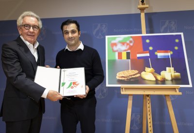 Sieger des Foto-Wettbewerbs zum Beneluxjahr ausgezeichnet: „Europa heute – Kinder statt Krieg“ gewinnt