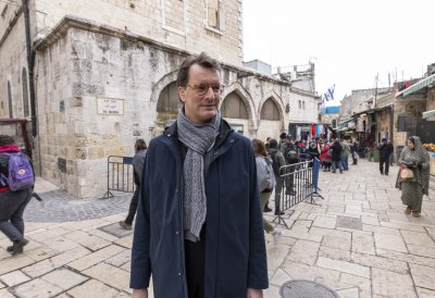 Ministerpräsident Hendrik Wüst besucht die Klagemauer in Jerusalem