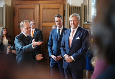 Gemeinsamer Besuch von König Willem-Alexander und Ministerpräsident Hendrik Wüst im Haus der Niederlande in Münster