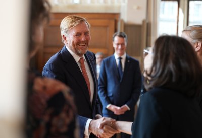 Gemeinsamer Besuch von König Willem-Alexander und Ministerpräsident Hendrik Wüst im Haus der Niederlande in Münster