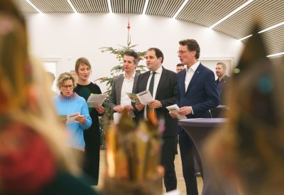 Ministerpräsident Hendrik Wüst empfängt Sternsinger zum traditionellen Dreikönigssingen
