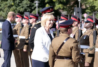 Verleihung des Fahnenbandes des Landes Nordrhein-Westfalen an die 20th Armoured Infantry Brigade