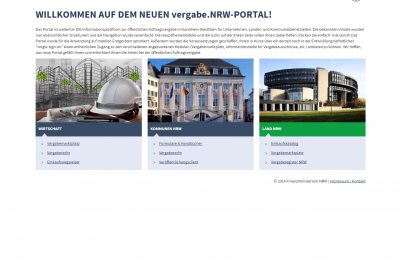 Website Vergabe.NRW