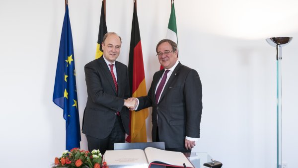 Ministerpräsident Laschet empfängt den Botschafter des Königreichs Belgien
