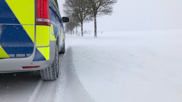 Polizeieinsatz im Winter 