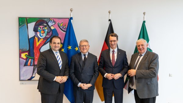 Einigkeit bei Ministerpräsident Wüst und EU-Kommissar Schmit: Unternehmen brauchen mehr denn je Planungssicherheit