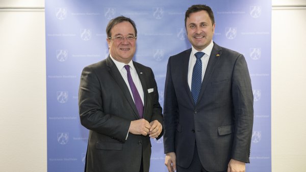 Ministerpräsident Armin Laschet empfängt den Premierminister von Luxemburg Xavier Bettel