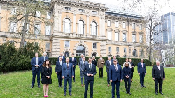 Der flämische Ministerpräsident Jan Jambon und seine Regierung zur dritten gemeinsamen Kabinettsitzung zu Gast in Düsseldorf - 29.03.2022