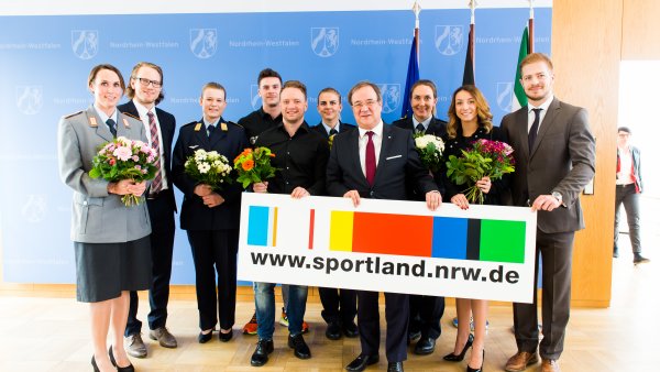 Ministerpräsident Armin Laschet ehrt Teilnehmerinnen und Teilnehmer aus Nordrhein-Westfalen an den Olympischen und Paralympischen Winterspielen in Pyeongchang